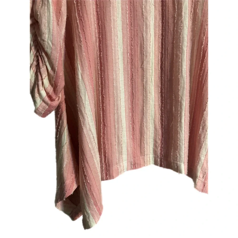 Casual Pink Striped Tunic Top - Women - Picture 2 of 7